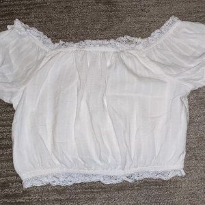 AE Off-The-Shoulder Puff-Sleeve Top